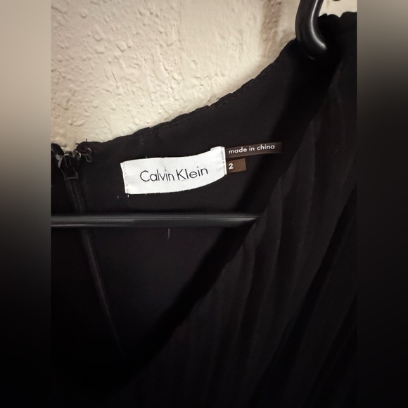 Calvin Klein Black V-Neck Bodycon Midi Dress - Picture 3 of 5